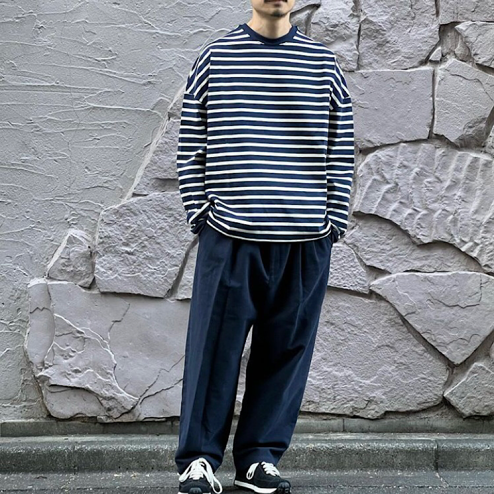 THE DAY - BORDER LONG SLEEVE T-SHIRT - D23W-02001