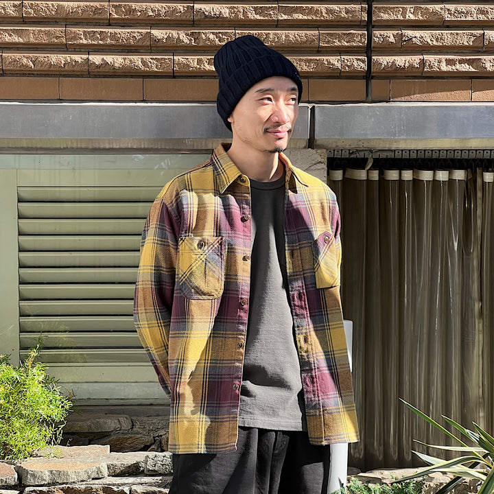 NOBLE MINE - Twill Check L/S Work Shirt - NM656-36