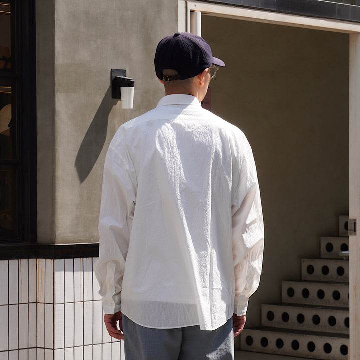 Porter Classic - ROLL UP STRIPE SHIRT - PC-016-3357-WHT