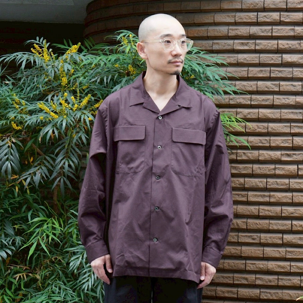 THE DAY - OPEN COLLAR SHIRT - D25WS-01001
