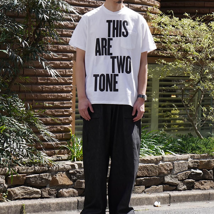 Engineered Garments - Printed Cross Crew Neck T-shirt - This Are - SW133-THI