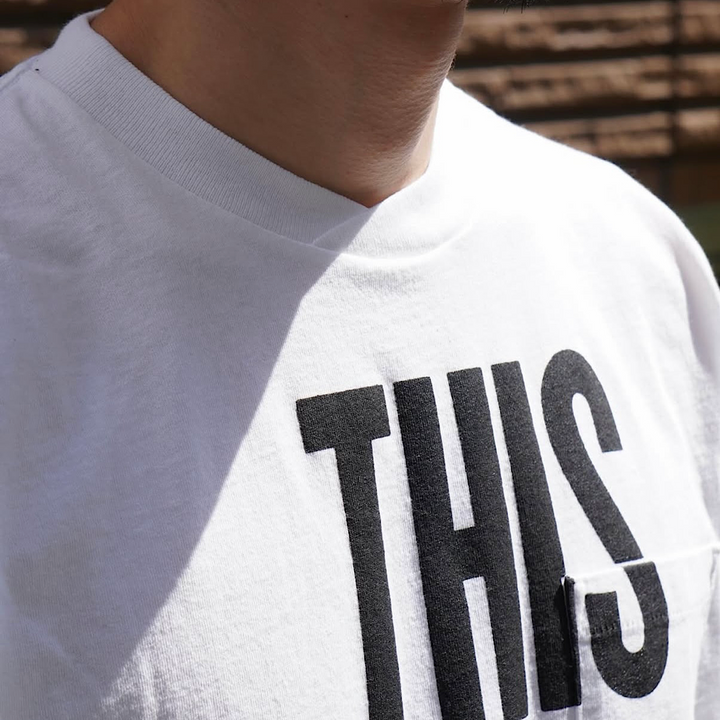 Engineered Garments - Printed Cross Crew Neck T-shirt - This Are - SW133-THI