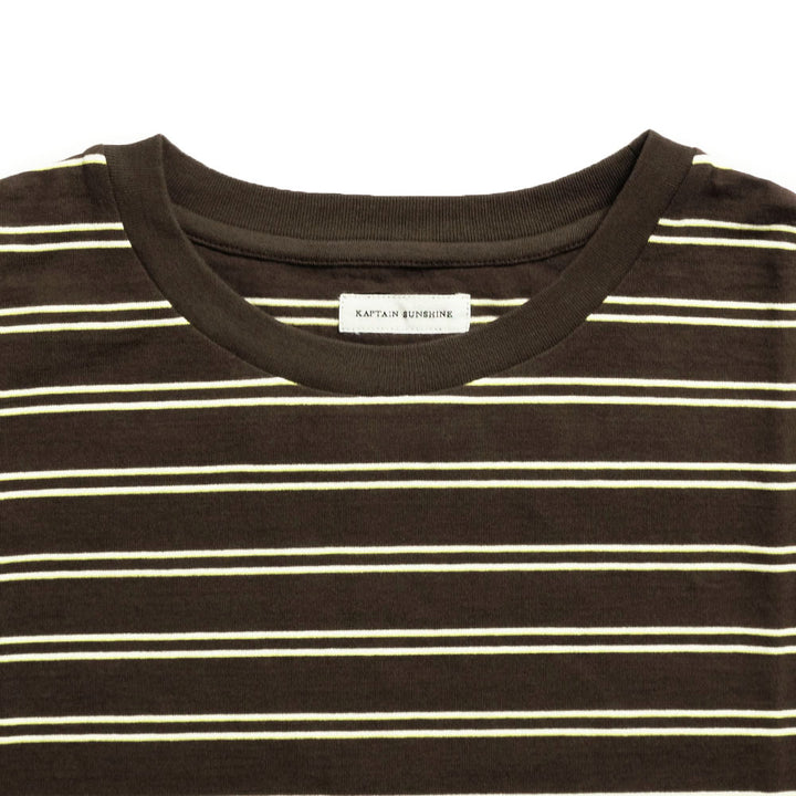 KAPTAIN SUNSHINE - Hard Twisted Stripe Jersey Half-sleeve Tee - KS26SCS08