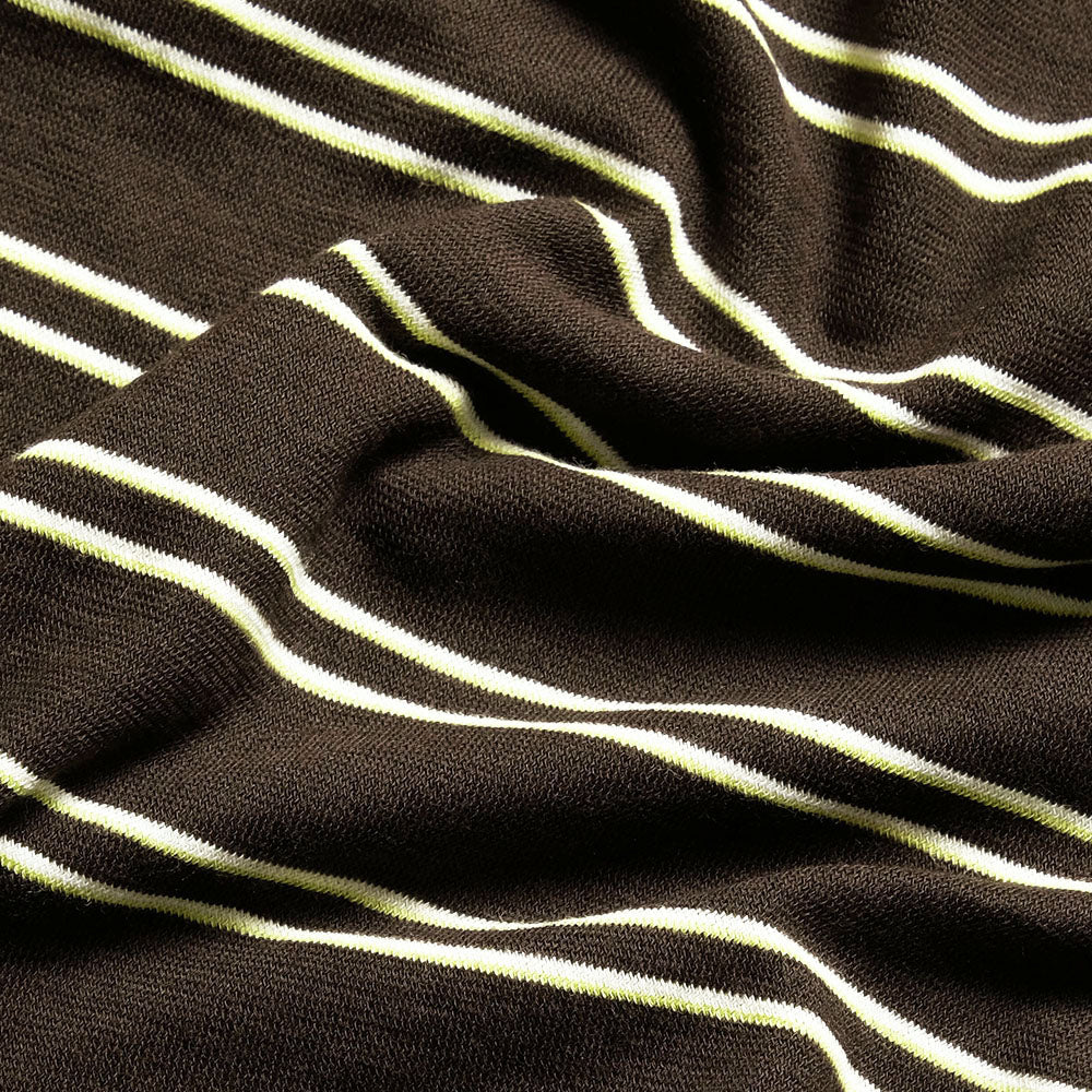 KAPTAIN SUNSHINE - Hard Twisted Stripe Jersey Half-sleeve Tee - KS26SCS08