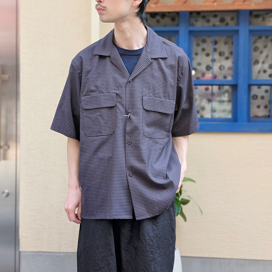 KAPTAIN SUNSHINE - Summer Wool Open Collar SS Shirt - KS26SSH02