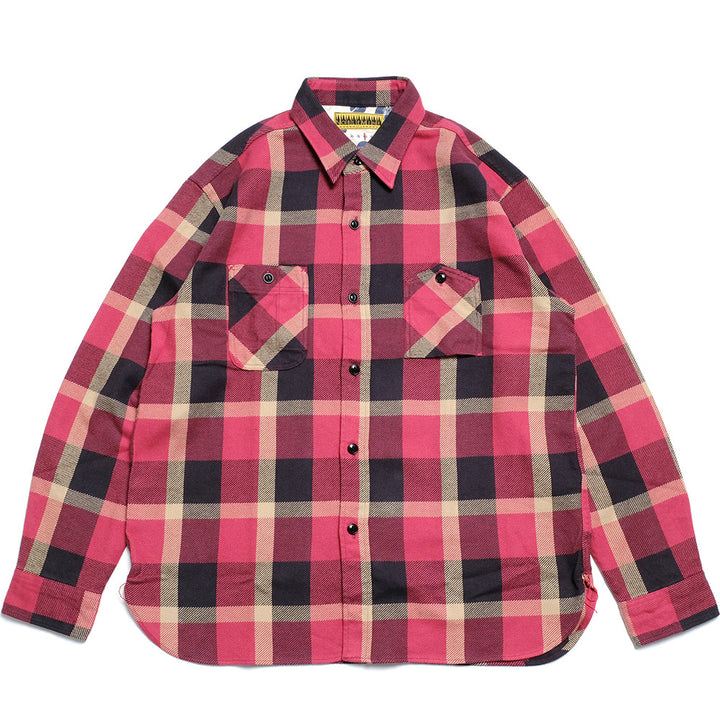 NOBLE MINE Twill Check L/S Work Shirt NM656-36