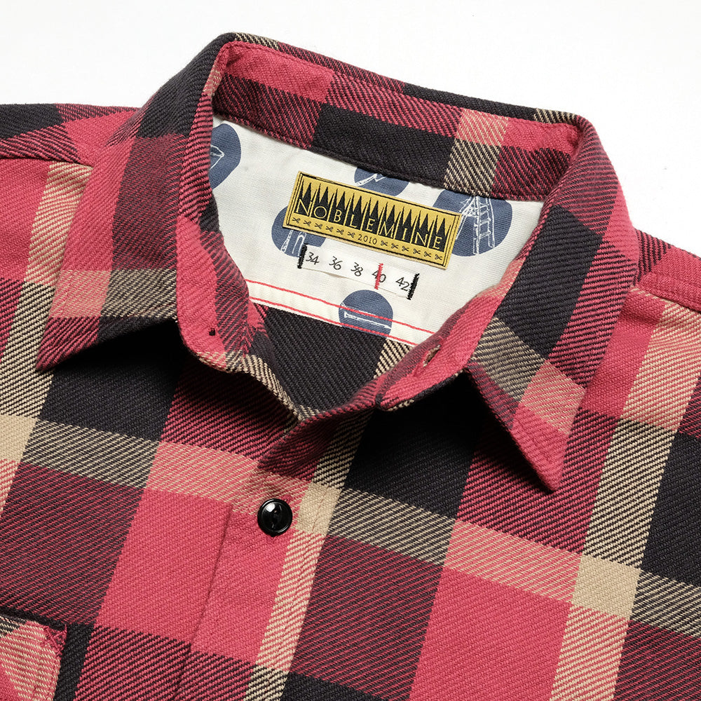 NOBLE MINE - Twill Check L/S Work Shirt - NM656-36