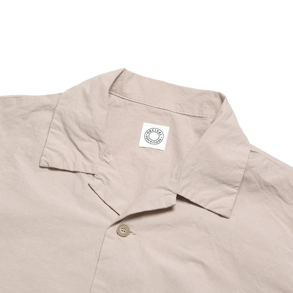 ORCIVAL - Garment Dye Poplin Open Collar S/S Shirt - OR-B0363GDP