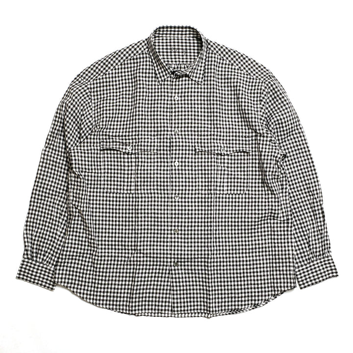 Porter Classic - ROLL UP LINEN GINGHAM CHECK SHIRT - PC-016-3978