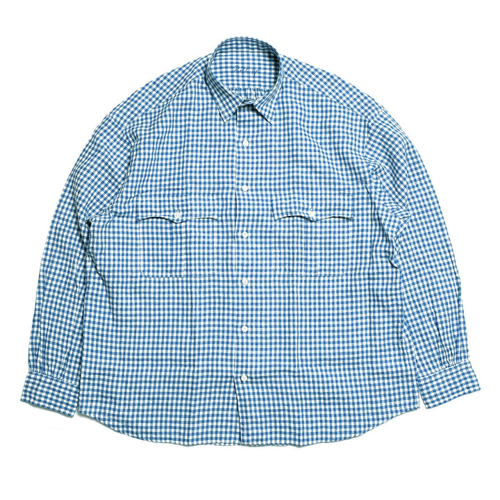 Porter Classic - ROLL UP LINEN GINGHAM CHECK SHIRT - PC-016-3978