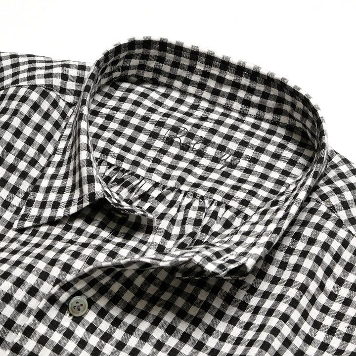 Porter Classic - ROLL UP LINEN GINGHAM CHECK SHIRT - PC-016-3978