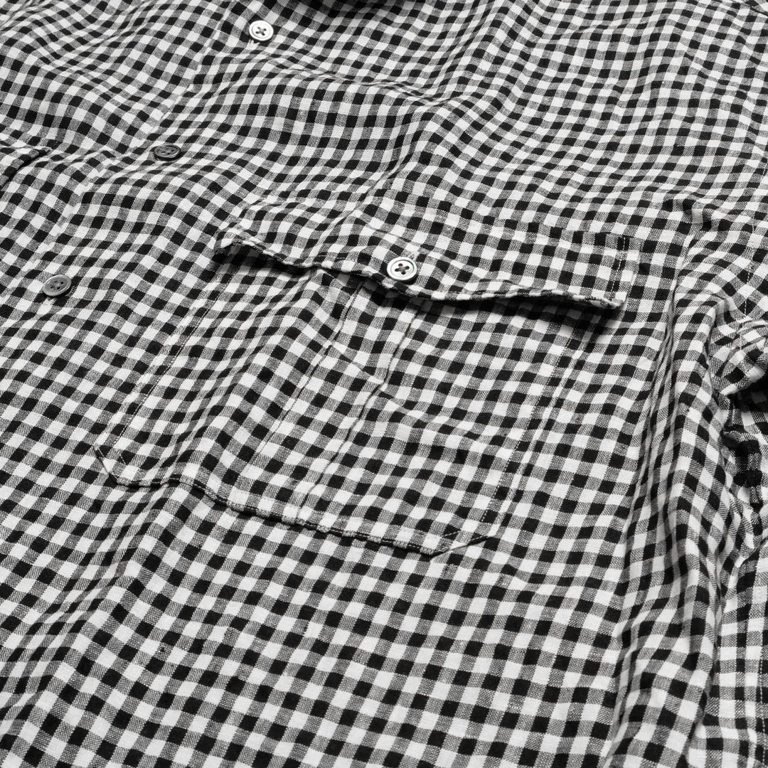 Porter Classic - ROLL UP LINEN GINGHAM CHECK SHIRT - PC-016-3978