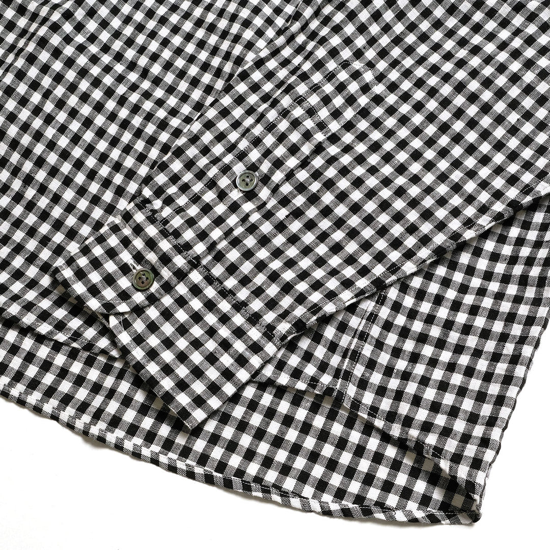 Porter Classic - ROLL UP LINEN GINGHAM CHECK SHIRT - PC-016-3978