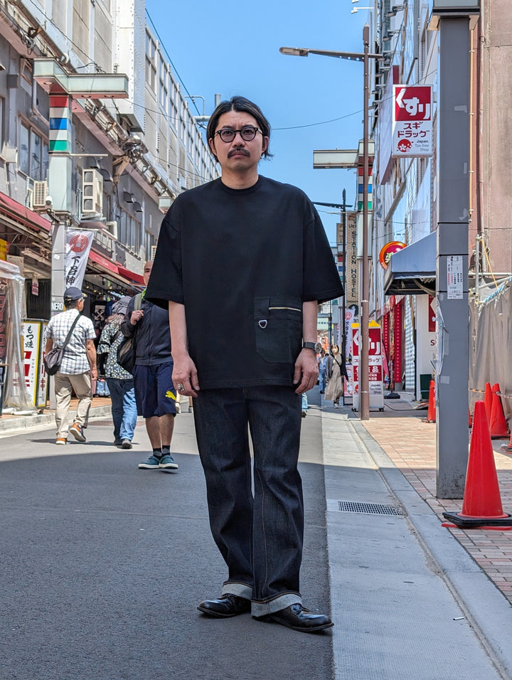 JUNYA WATANABE MAN - Cotton jersey x Ester-Oxford T-SHIRT - WM-T002-051