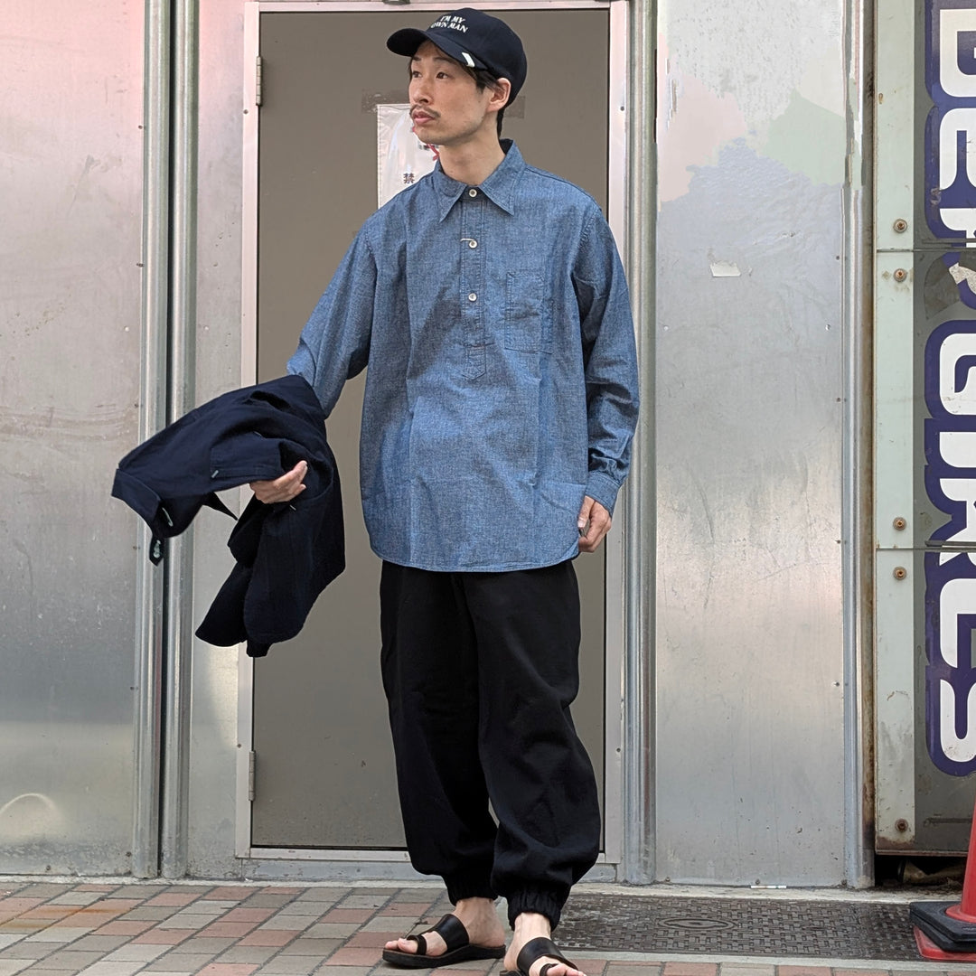 POST O'ALLS - No.1  Shirt - Classic chambray Indigo - 1201-CC