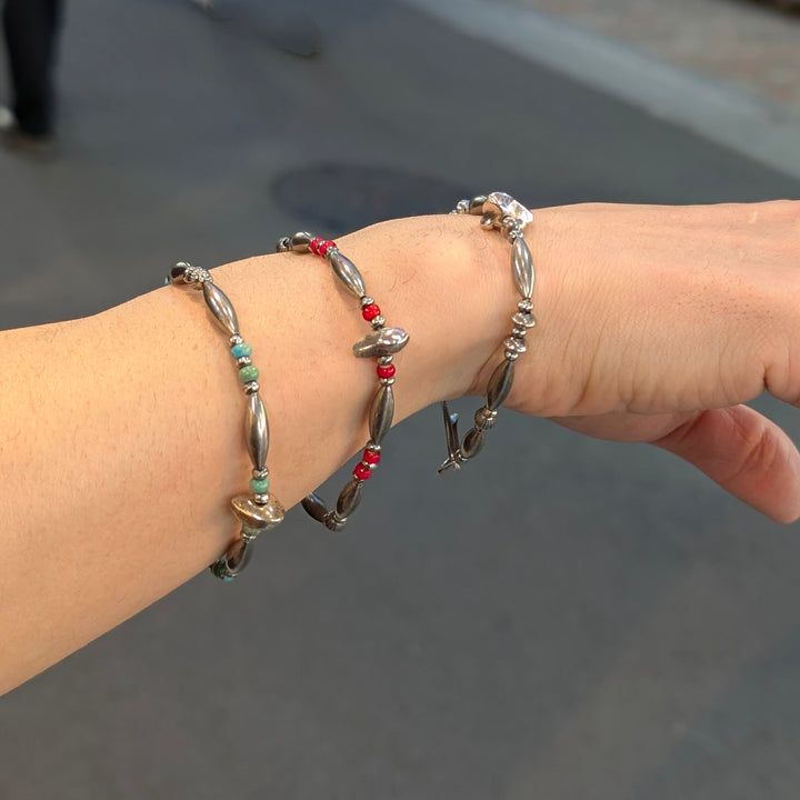 【SUN HOUSE -  Exclusive】SunKu - Pipe Beads Bracelet - Red - SKSH24-02