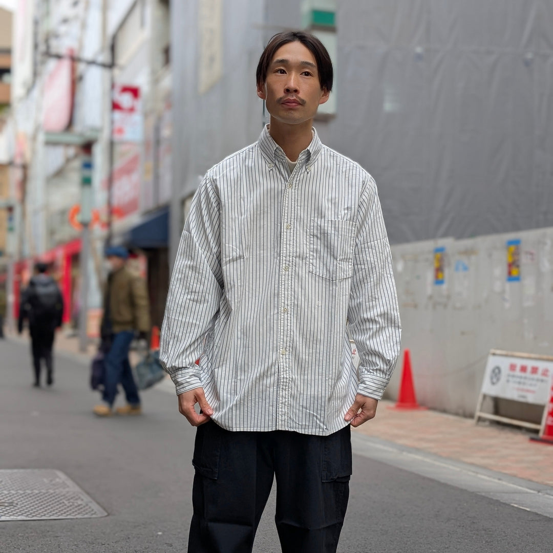 nanamica - Button Down Stripe Wind Shirt -  S25SG090