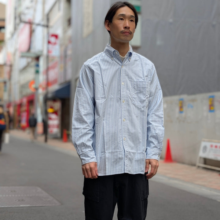 nanamica - Button Down Stripe Wind Shirt -  S25SG090