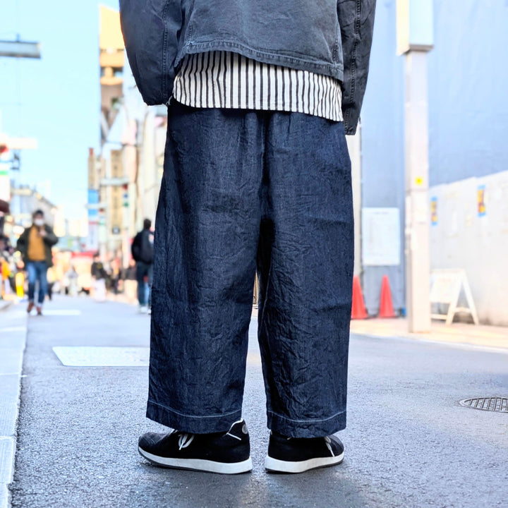 HAVERSACK - Selvedge Denim High Waist Cropped Wide Pants - 862525