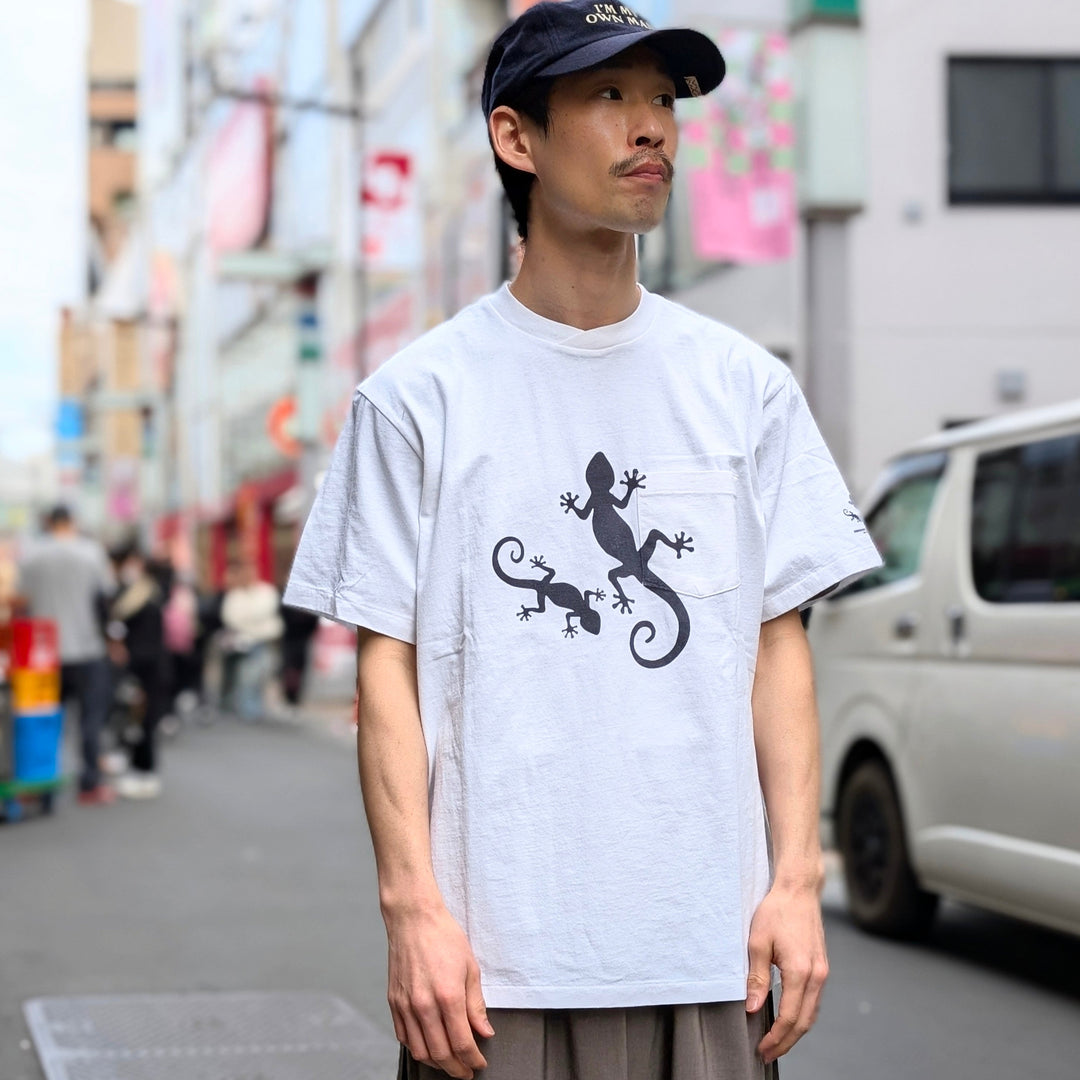 Engineered Garments - Printed Cross Crew Neck T-shirt - Gecko - QT260 / QT262 / QT263