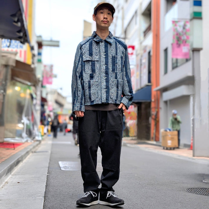 Needles - Short Coverall-10oz Denim - Python Jacquard - QV165