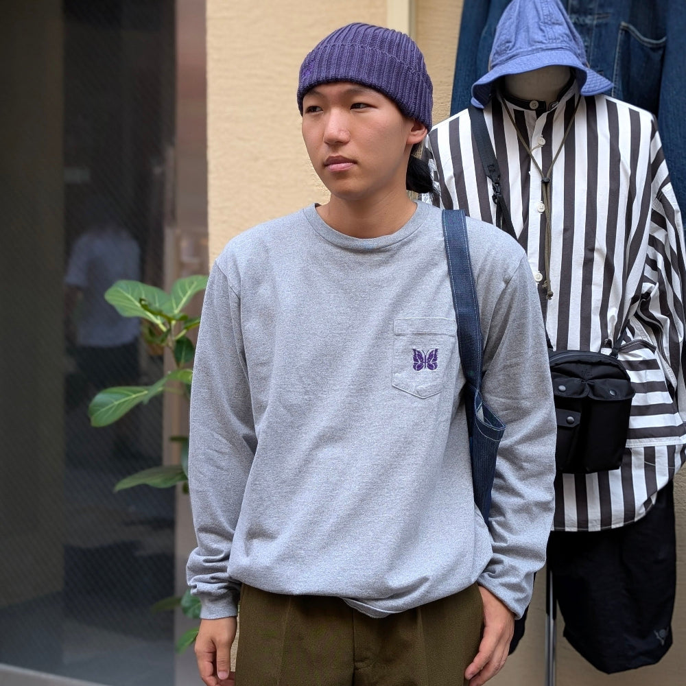 Needles  - L/S Pocket Tee - Cotton Jersey - RW348
