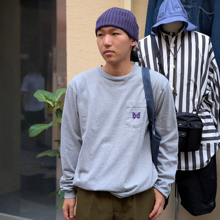 Needles  - L/S Pocket Tee - Cotton Jersey - RW348