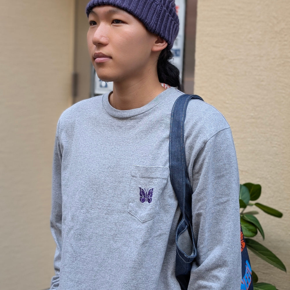 Needles  - L/S Pocket Tee - Cotton Jersey - RW348
