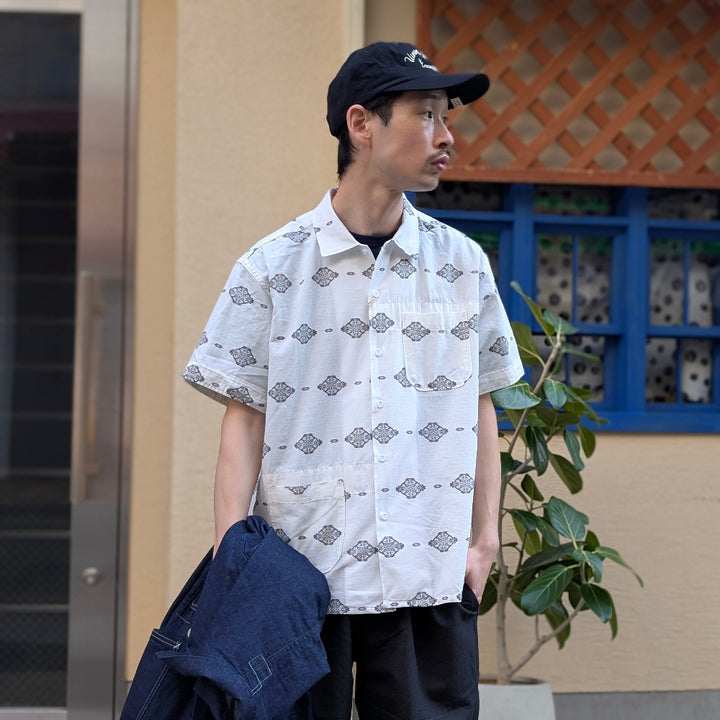 Engineered Garments - Camp Shirt - Cotton Ikat Print - SW016