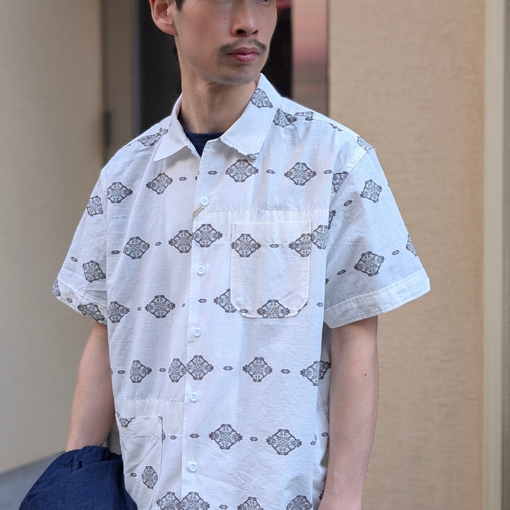 Engineered Garments - Camp Shirt - Cotton Ikat Print - SW016