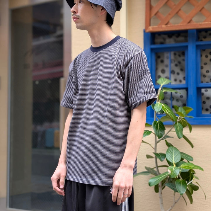 Needles  - S/S Crew Neck Tee - Cotton Stripe Jersey  - SX446