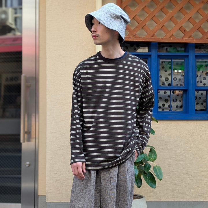 KAPTAIN SUNSHINE - Hard Twisted Stripe Jersey L/S Tee - KS26SCS07