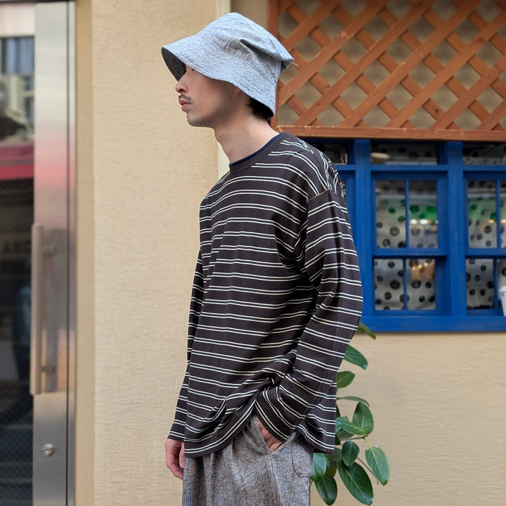 KAPTAIN SUNSHINE - Hard Twisted Stripe Jersey L/S Tee - KS26SCS07