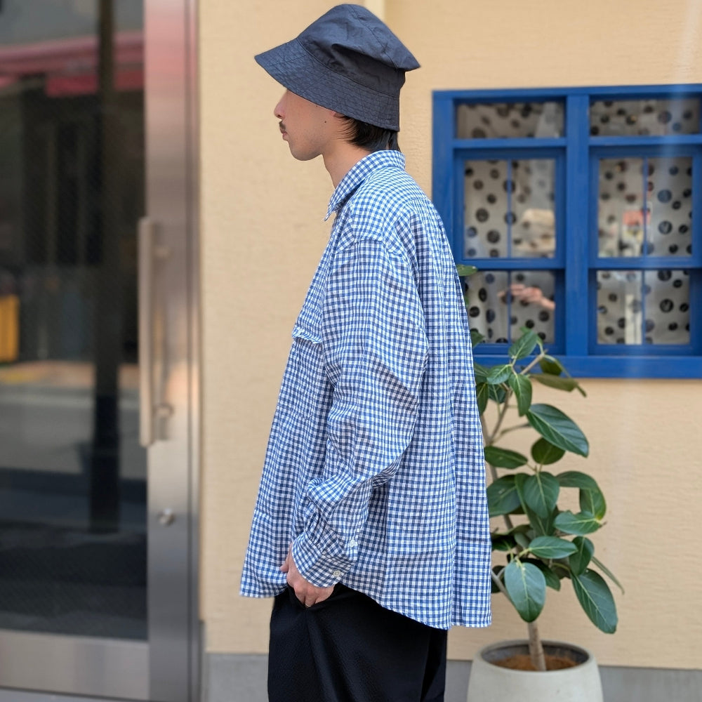 Porter Classic - ROLL UP LINEN GINGHAM CHECK SHIRT - PC-016-3978