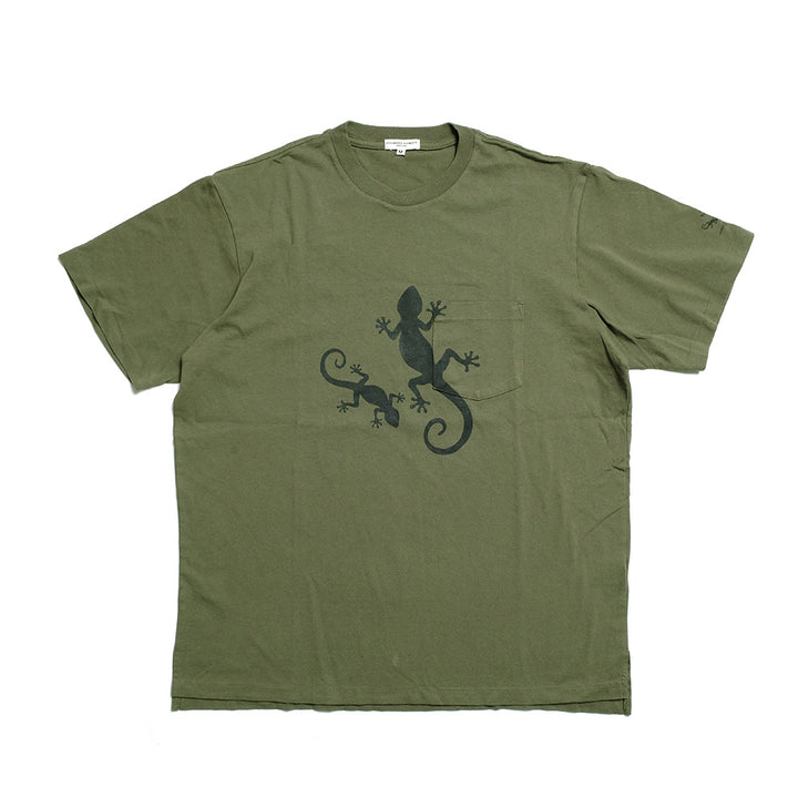 Engineered Garments - Printed Cross Crew Neck T-shirt - Gecko - QT260 / QT262 / QT263
