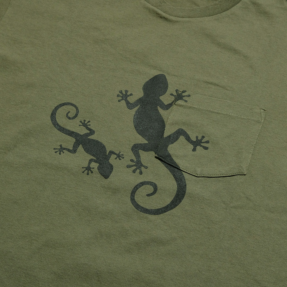 Engineered Garments - Printed Cross Crew Neck T-shirt - Gecko - QT260 / QT262 / QT263