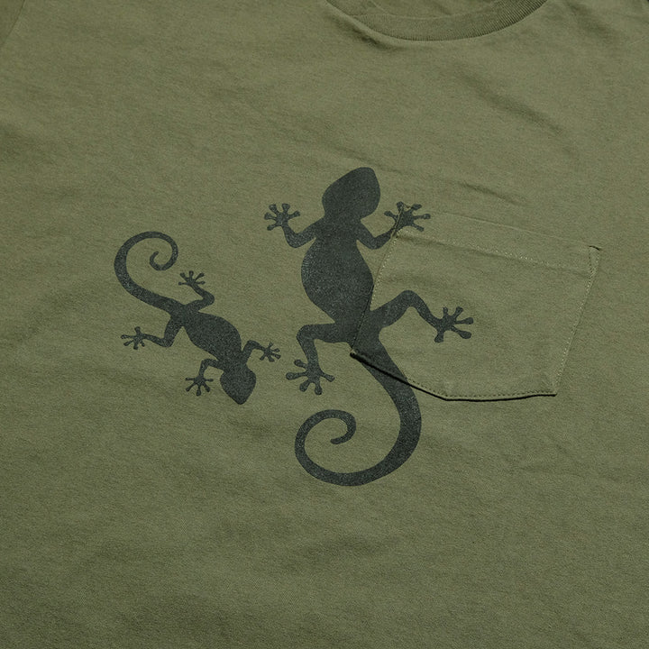 Engineered Garments - Printed Cross Crew Neck T-shirt - Gecko - QT260 / QT262 / QT263