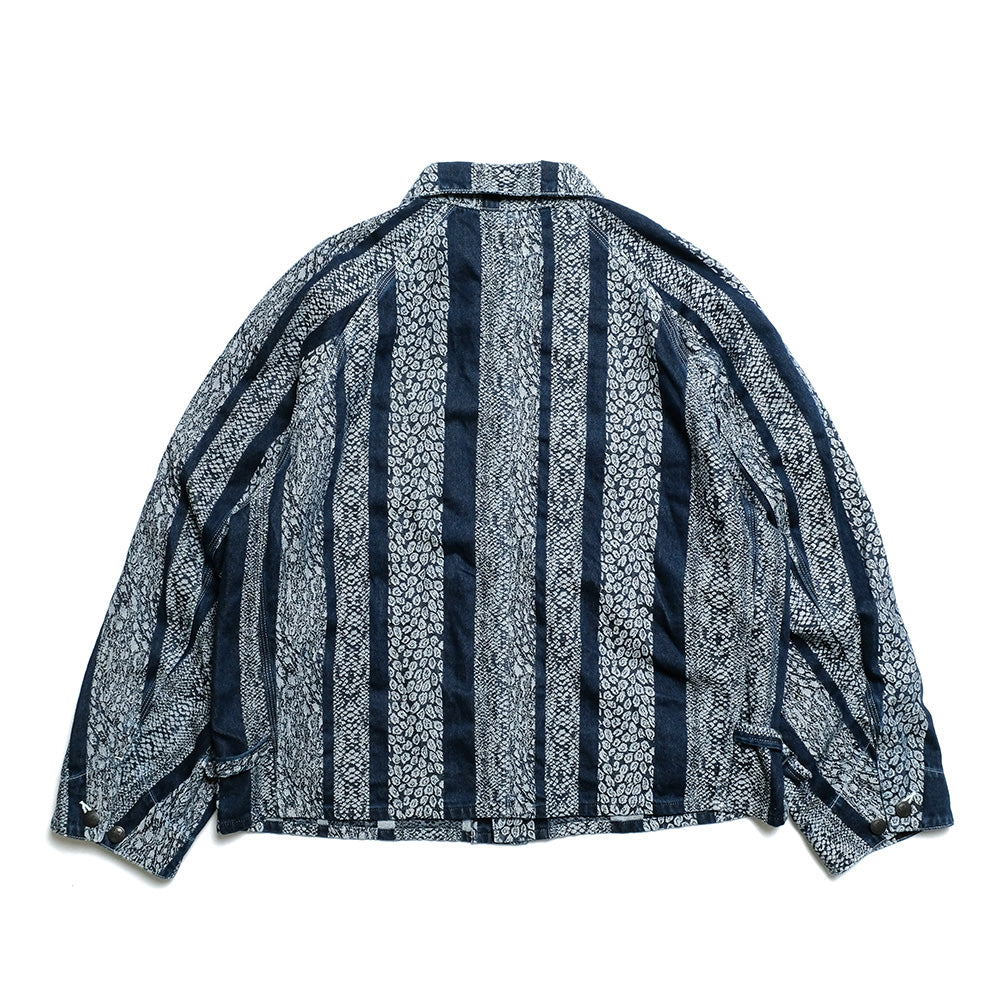 Needles - Short Coverall-10oz Denim - Python Jacquard - QV165