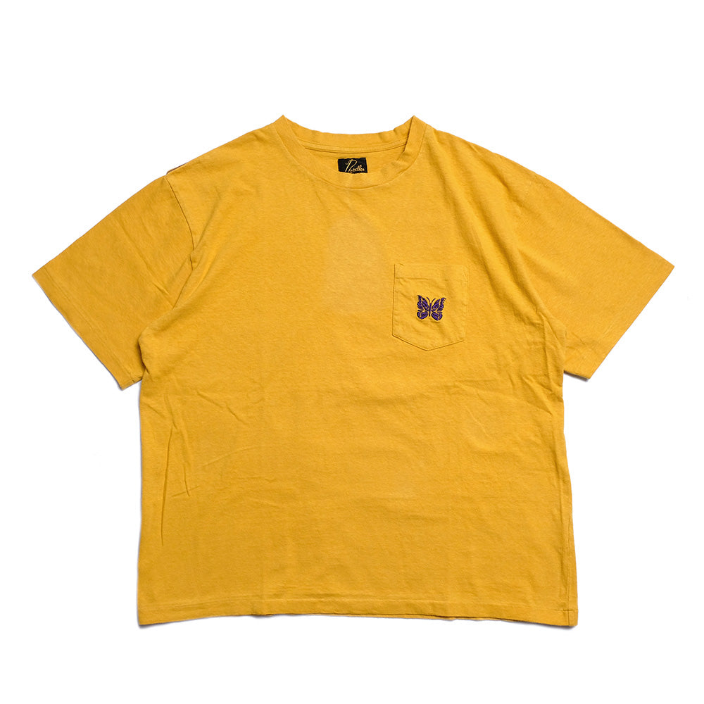 Needles  - S/S Papillon Emb. Pocket T-shirt - Cotton Jersey - QV357