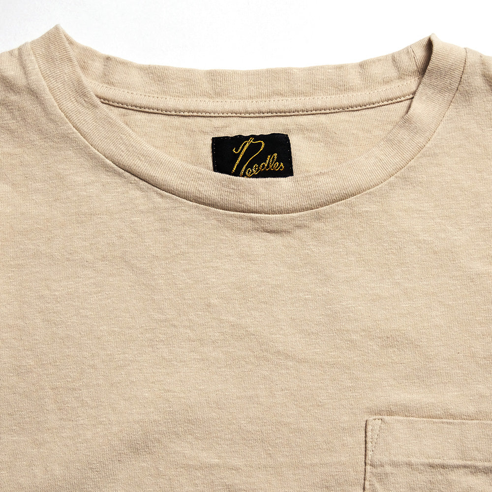 Needles  - S/S Papillon Emb. Pocket T-shirt - Cotton Jersey - QV357