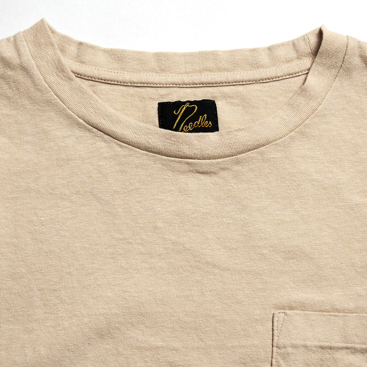 Needles  - S/S Papillon Emb. Pocket T-shirt - Cotton Jersey - QV357