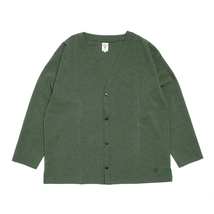 SOUTH2 WEST8 - V-Neck Cardigan - Poly Oxford - QV584