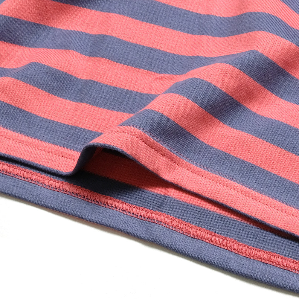 South2 West8 - S/S Round Pocket Tee - Cotton Stripe Jersey - QV664