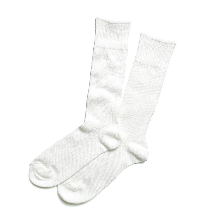 ROTOTO - LINEN COTTON RIBBED CREW SOCKS - R1461-231