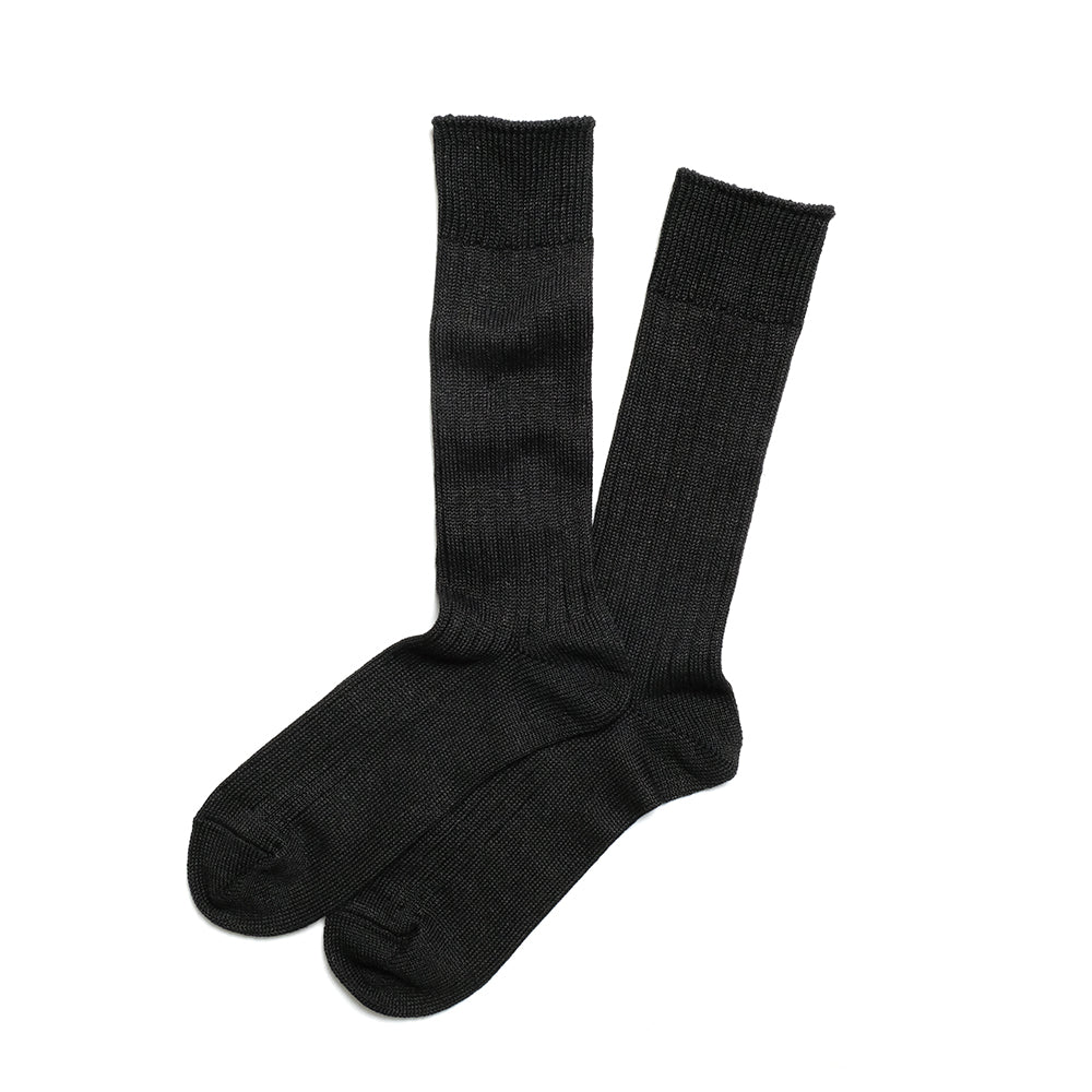 ROTOTO - LINEN COTTON RIBBED CREW SOCKS - R1461-231