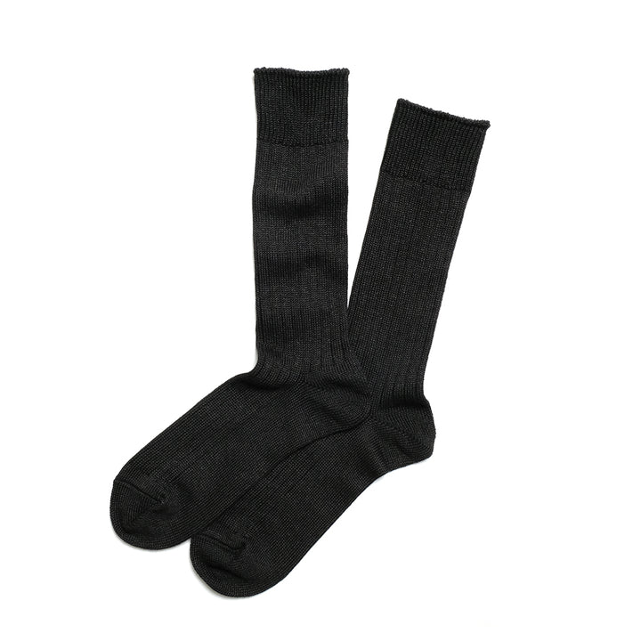 ROTOTO - LINEN COTTON RIBBED CREW SOCKS - R1461-231