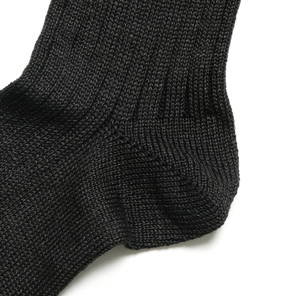 ROTOTO - LINEN COTTON RIBBED CREW SOCKS - R1461-231