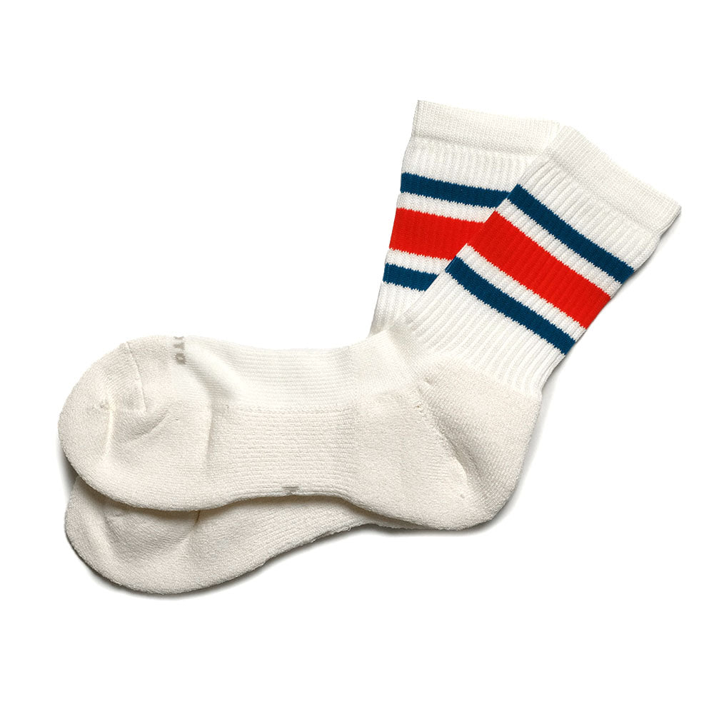 ROTOTO - WASHI CUSHION STRIPE CREW SOCKS - R1534-241