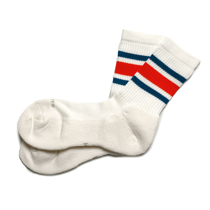 ROTOTO - WASHI CUSHION STRIPE CREW SOCKS - R1534-241