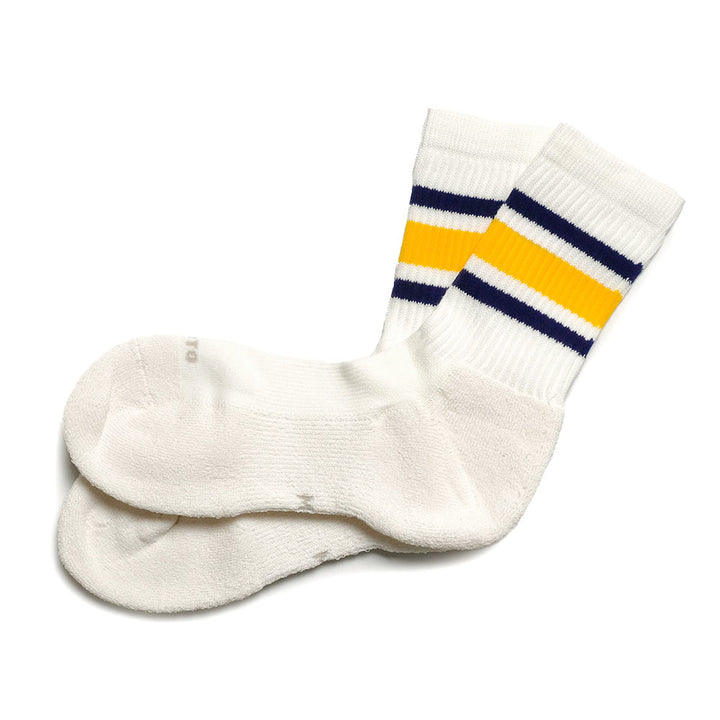 ROTOTO - WASHI CUSHION STRIPE CREW SOCKS - R1534-241